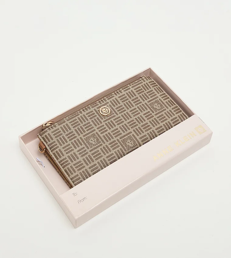 ANNE KLEIN  Anne Klein Patterned Zippered Bi-fold Wallet for Women | Best Price UAE
